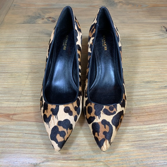 Coach Leopard Print Pointed Pumps - Picture 3 of 5